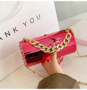 Women's Medium All Seasons Acrylic Solid Color Classic Style Cylindrical Lock Clasp Chain Bag
